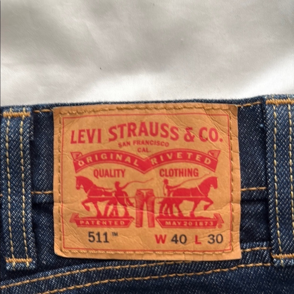 NEW Levi's Men’s  Blue 511 Slim Stretch Jeans, Slim from the Hip to Ankle - Picture 5 of 5